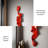 Vibrant Red Iron Swirl Wall Accent