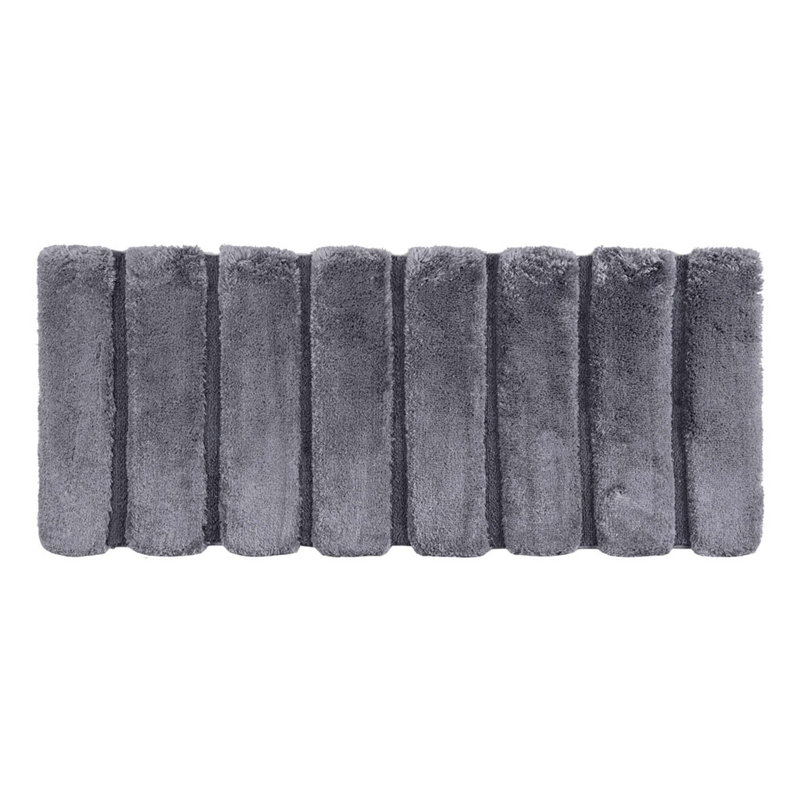 Tapis de salle de bain antidérapant, Gris, L 24 po x L 58 po