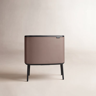 Brabantia Bo Touch Top Dual Compartment Recycling Trash Can, 3 + 6 Gallon (9 Gallon Capacity)