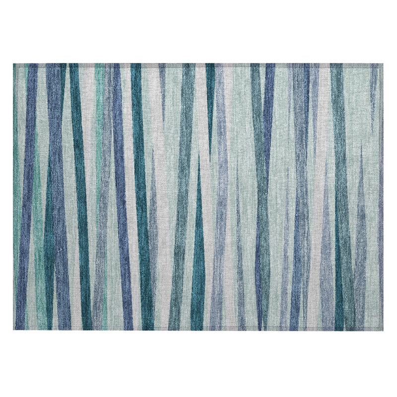  Machine Washable Indoor/Outdoor Chantille ACN997 Gray Area Rug, Rectangle 1'8" x 2'6"
