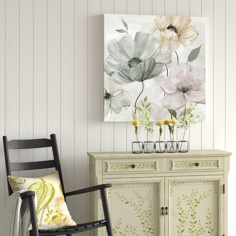 «Garden Grays Détail II», peinture, H 10 po x l 10 po, Toile tendue, Sans cadre