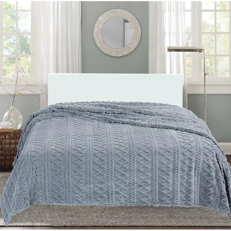 Evelyn Throw Blanket, Light Gray, King