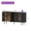 Armoire-buffet à lattes cannelées de style Mid-Century 64,4 po Xaime-1667753554