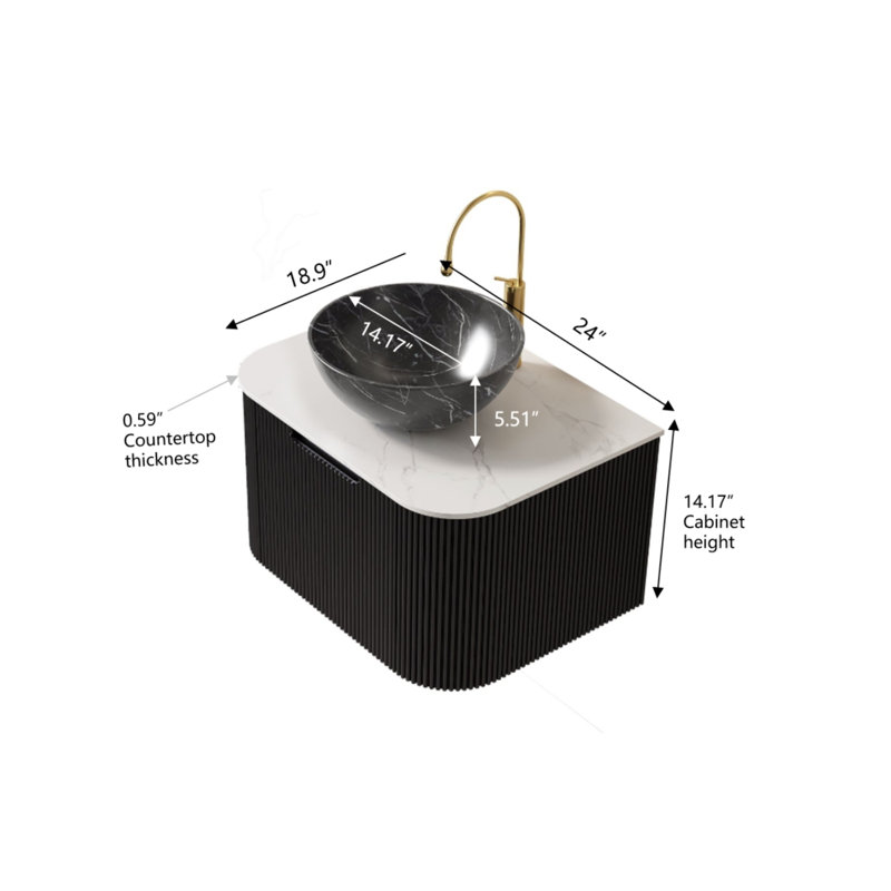 Meuble-lavabo flottant élégant au design moderne de haute qualité