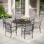 Nameer Round 6 - Person 54" Long Dining Set (Without Cushions)