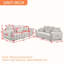 Canapé 3 places + 3 places avec canapé-lit de salon moderne, structure en bois, 6 coussins, mobilier d'appartement
