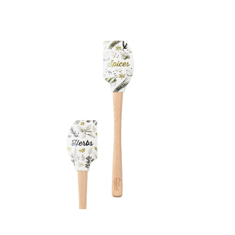 Spatulart® Herbs & Spices Wood Handled Spatula