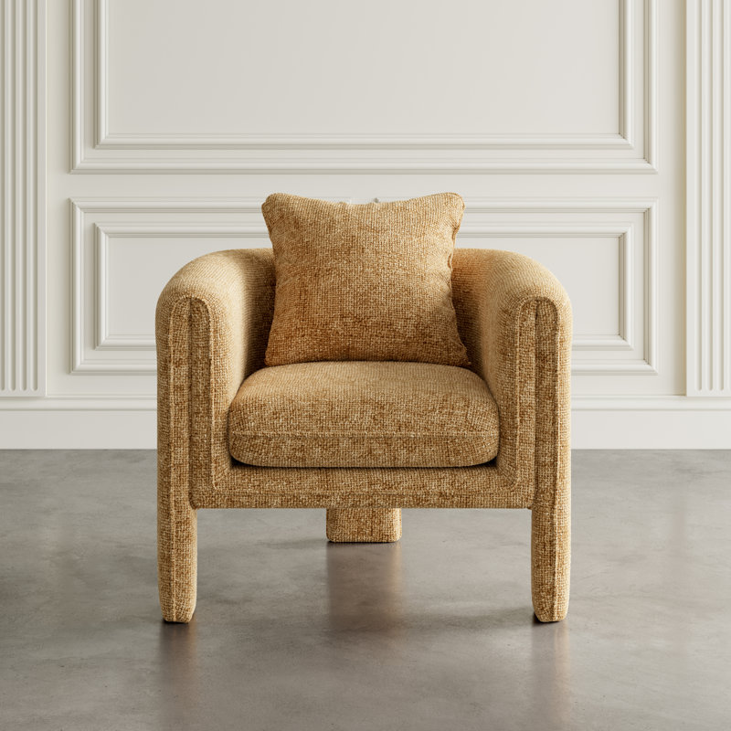 Ceilidh Upholstered Armchair, Gold Polyester