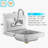 Express KitchQuip 12" L x 12" W Commercial Wall-Mounted Hand washing Sink with single bowl Gooseneck Faucet and backSplashe