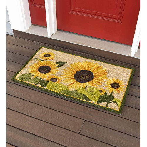 Plow & Hearth Sunflower Indoor Outdoor Door Mat & Reviews | Wayfair