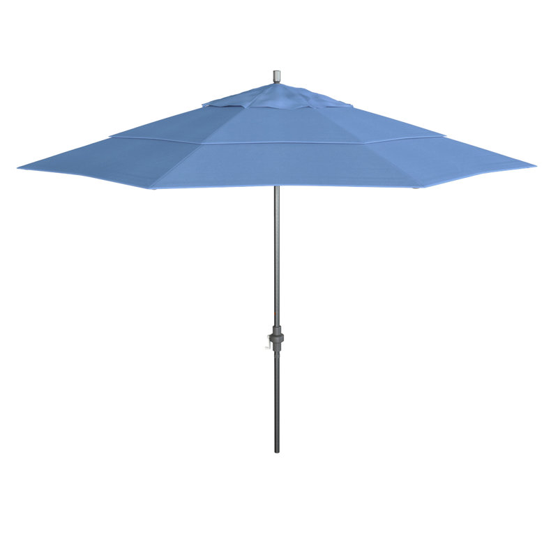 Parasol de marché 132 po, Gris martelé, Spectre Aztec Sunbrella® Plainweave