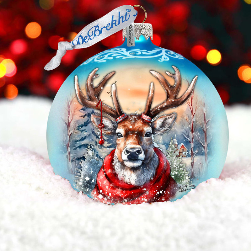 4'' Glass Hanging Figurine Ornament