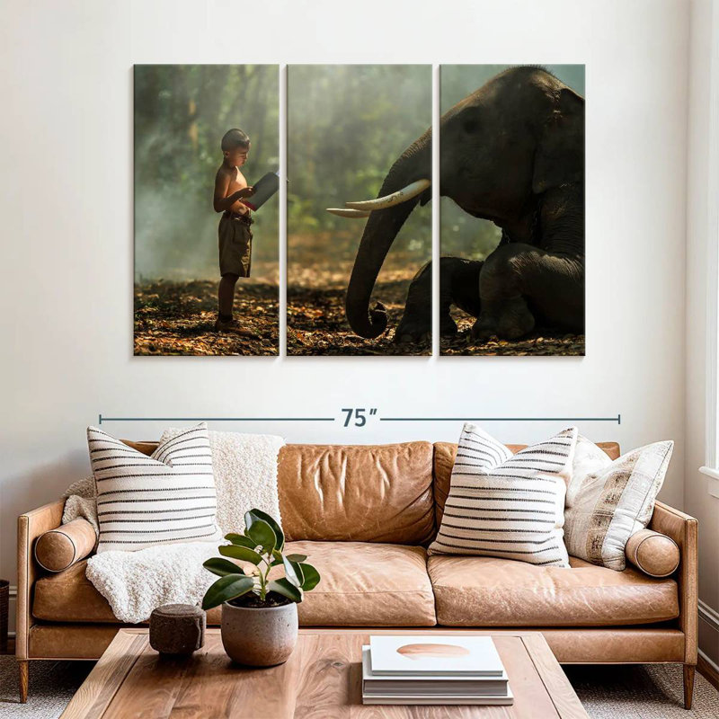 Elephant Bedtime Story, 42" H x 65" W