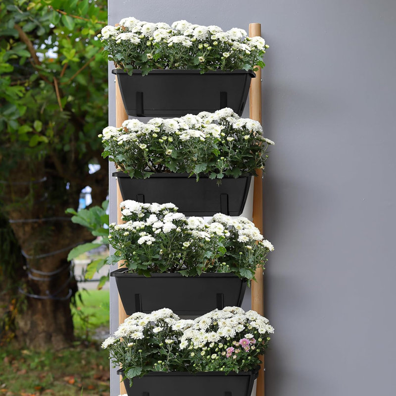 Support de balustrade en métal, 4, Blanc/rouge