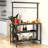 Gatherwood Rustic Modern Kitchen Island With 3 Tier Shelf And Versatile Storage
