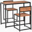Ensemble de table de salle à manger 3 pièces pour 2 personnes, comprenant une table de cuisine et des chaises confortables pour les repas et les loisirs
