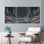 Vague colorée, paysage abstrait, art abstrait sur toile, ensemble de 3 reproductions de peintures à l'huile pour salon, chambre à coucher, décoration intérieure