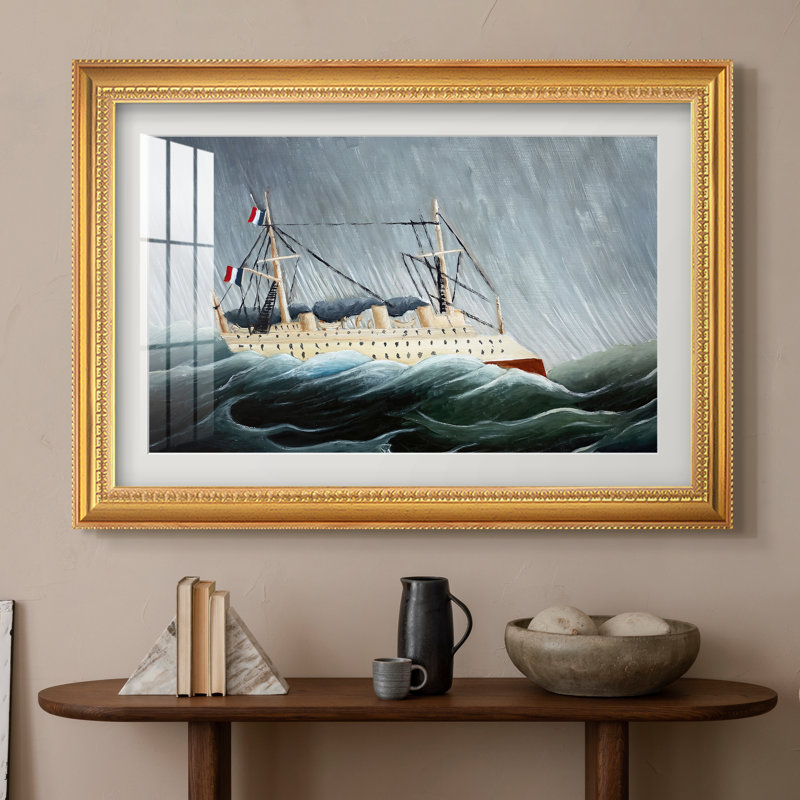 Un bateau dans une tempête (Navire dans la tempête), v. 1899-Henri Rousseau-Impression encadrée personnalisée