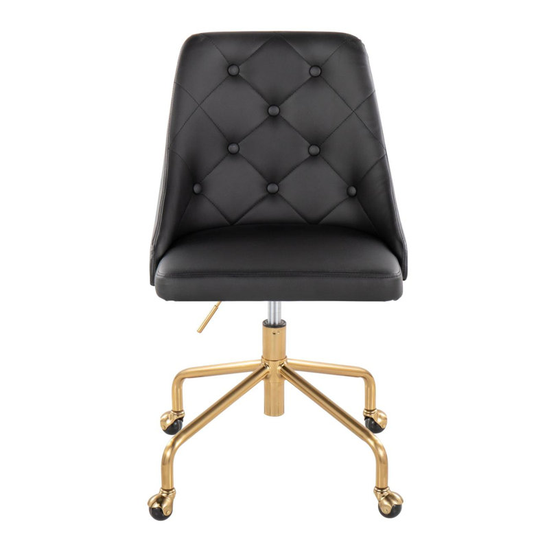 Estrin Task Chair, Black, Gold