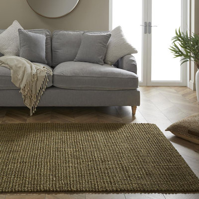 Nivaan Solid Colour Hand Woven 120cm X 170cm Area Rug