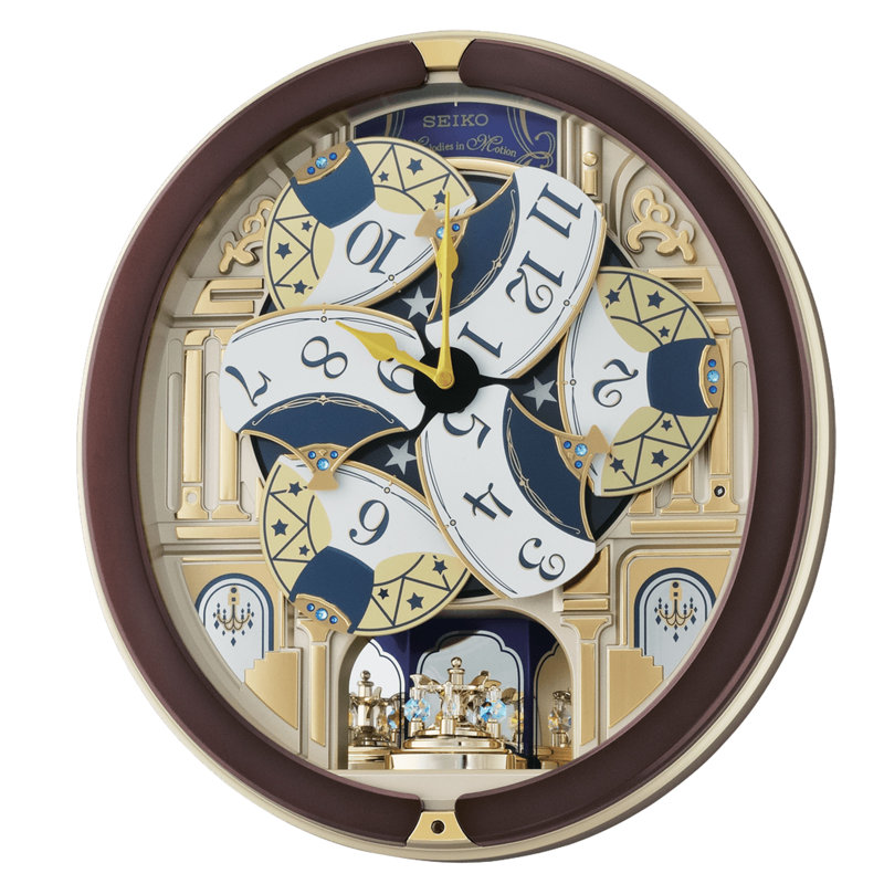 QXM356BRH Melodies In Motion Clock, Brown