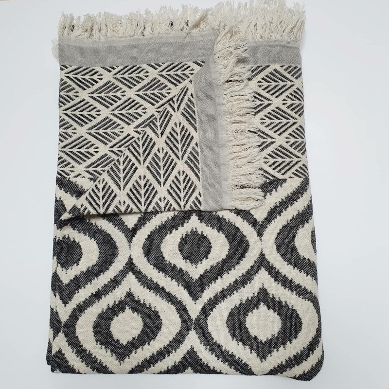 Puig Double-Layered Cotton Throw Blanket