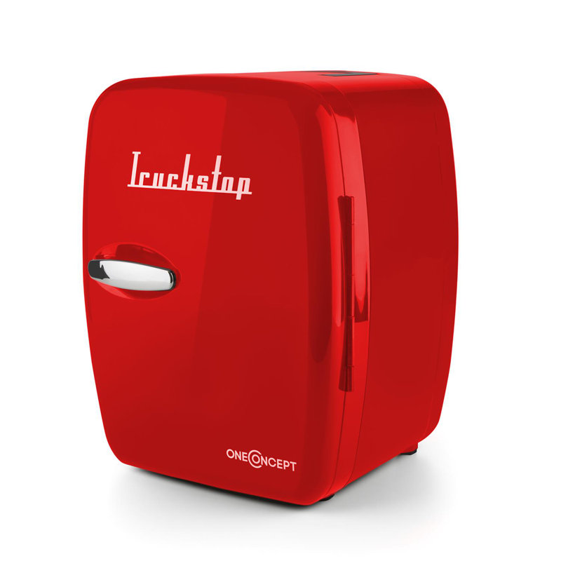 OneConcept 14m³ L Freestanding Mini Fridge, Red