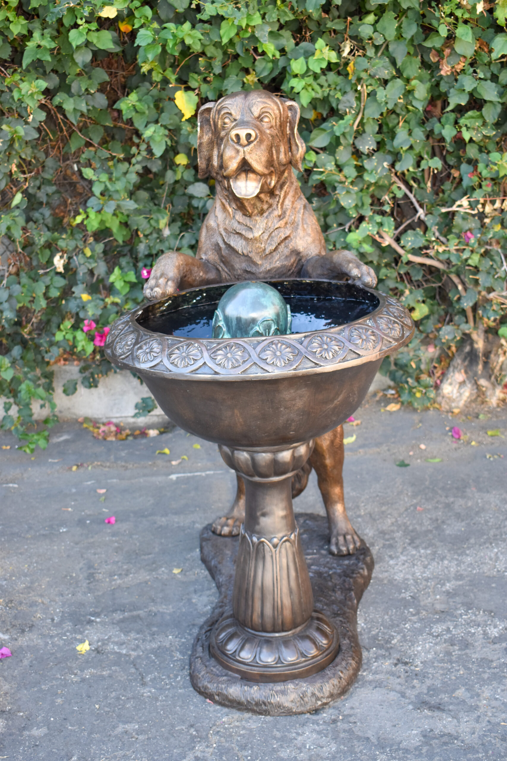 Dog water features for the outlet garden