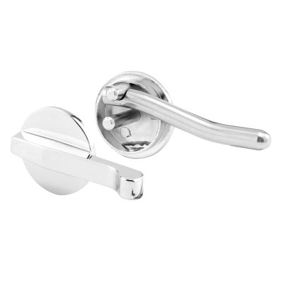 Ensemble de levier à loquet dissimulé avec boulon décalé Prime-Line, zamak coulé, chromé (paquet de 1)