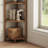 5-Tier Solid Wood Corner Bookcase with Open Display Shelves