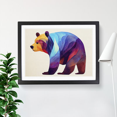 Watercolour Bear Vol.1 Abstract - Framed Print