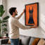 Doberman Presence Modern - Framed Print-145983168-145983171