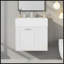 Meuble-lavabo flottant mural de 21,8 po avec lavabo, tiroir et tablette réglable, système de fermeture en douceur-613725351