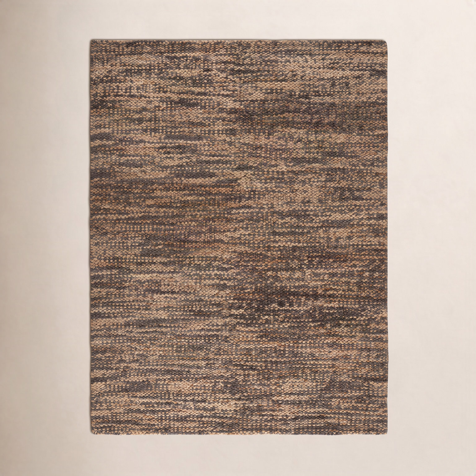 Hand-Woven Abstract Jute Rug, Rectangle 8' x 10'