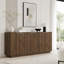 Buffet moderne avec rangement, grand buffet cannelé avec tablettes réglables Modern-1116290873