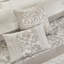 Édredon 8 pièces pour grand lit - détails brodés, tissu en microfibre doux, coussins décoratifs lavables à la machine de taille 8, microfibre,