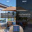 Briyonna 440 cm W X 256 cm D Rectangular Lighted Market Parasol with Crank Lift-558804653