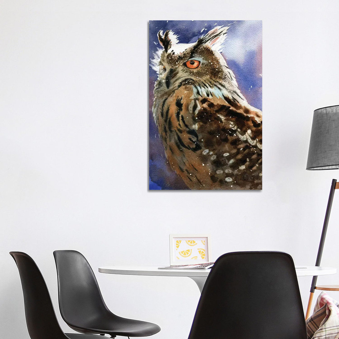 Owl Eyes von Rachel Parker - Galerie-verpackte Leinwand Giclée