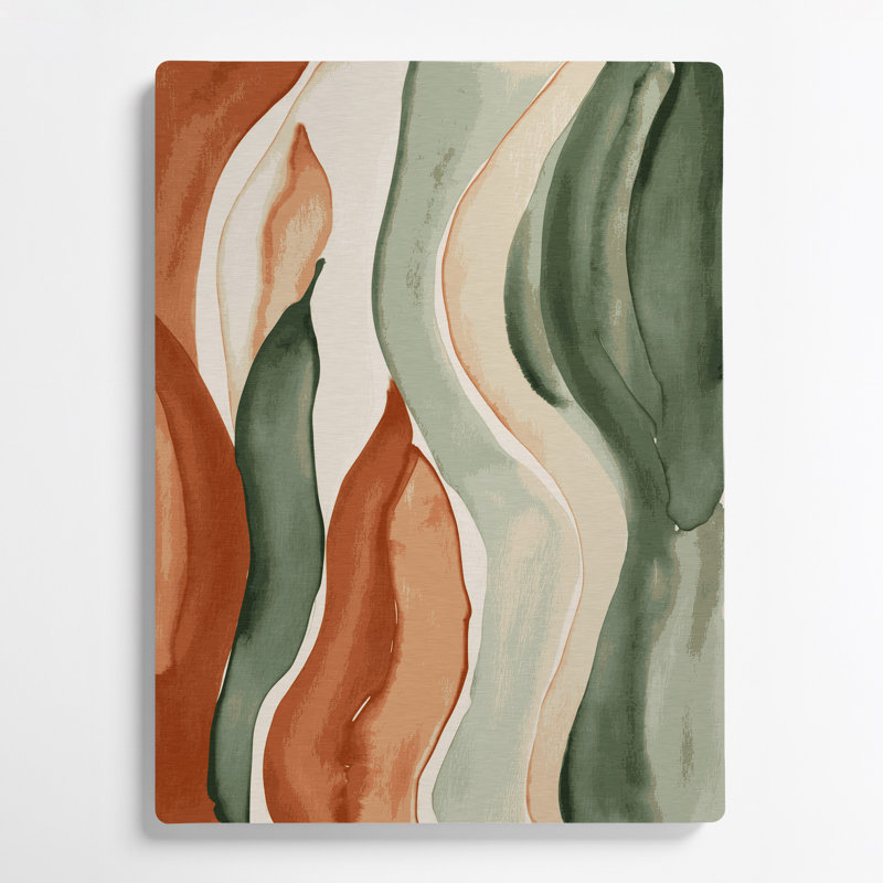 Aquarelle abstraite, art mural en métal beige 6, H 12 po x l 18 po