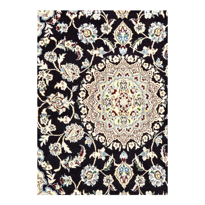 Tapis bleu marine unique 2 pi 11 po x 4 pi 8 po Mohana
