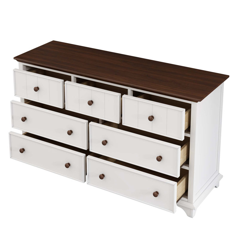Ensemble de lit capitaine 3 pièces en bois avec lit gigogne, table de chevet et commode, Double