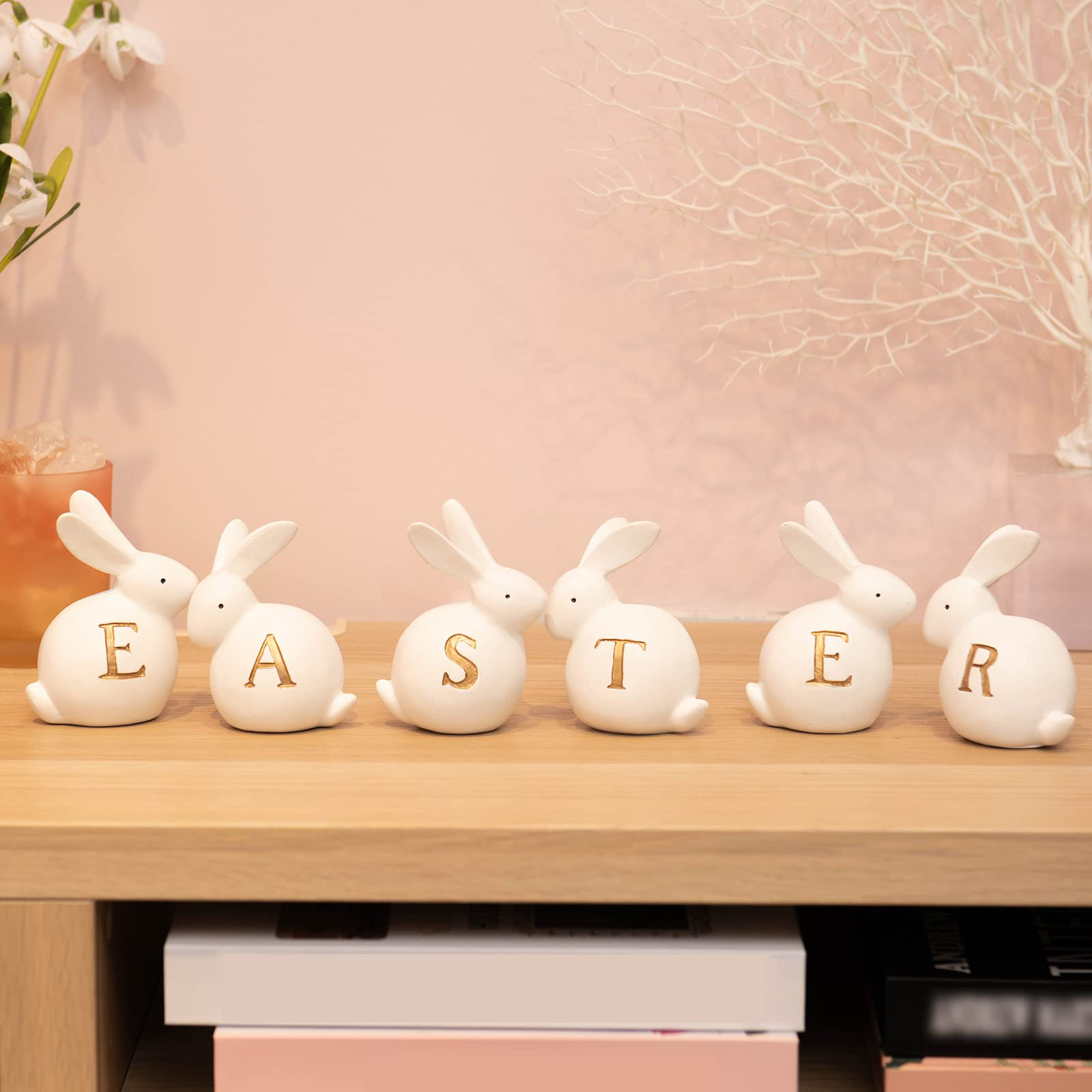 Alcott Hill® Set of 6 Easter Bunny Figurines - Table Decorations for ...