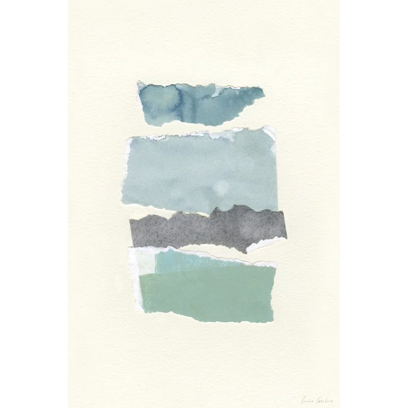 Seaside Colour Study II by Emma Caroline - Painting on Canvas, 122 cm H x 81 cm W, Black Floater Framed