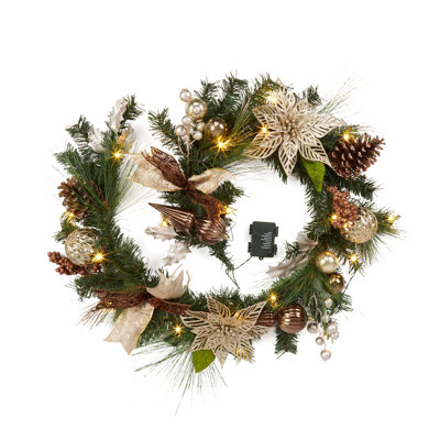 6'' in. Lighted Faux Garland