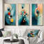 "Géométrie de la sagesse turquoise abstrait rétro" 3 - pièces sur-1648156034-1648156044