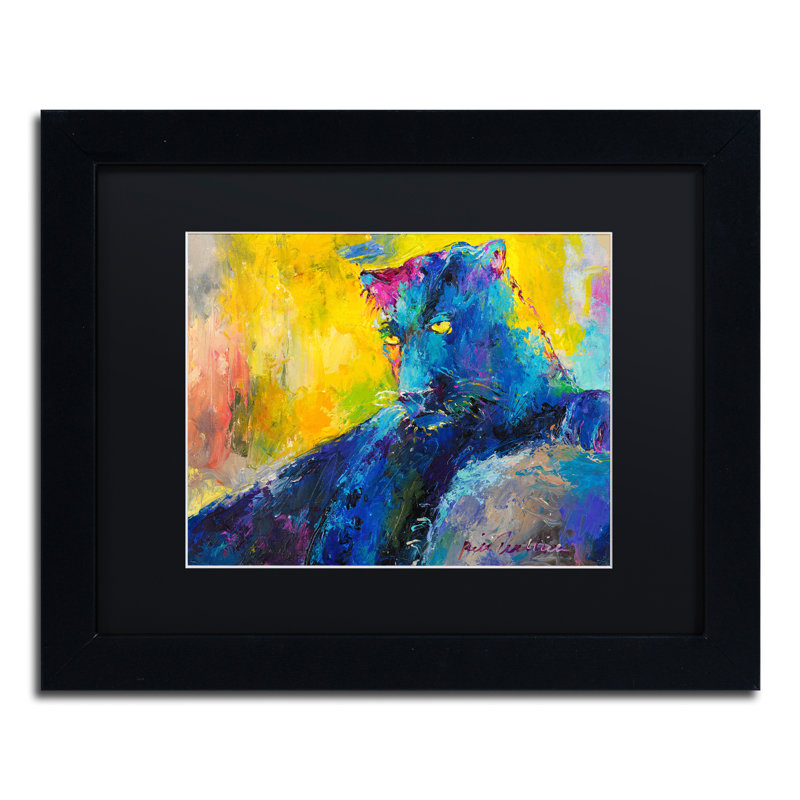 « black panther », impression sur toile, H 11 po x l 14 po x P 0,5 po, Noir, Cadre noir