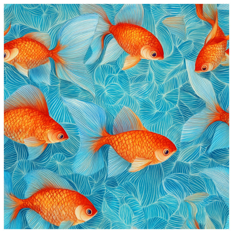 Toile décorative Goldfish, 32 x 32 inches