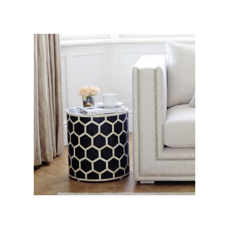 Solid + Manufactured Wood Accent Stool