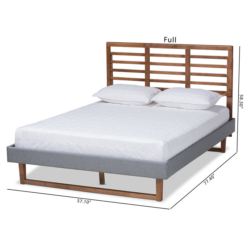 Lit plateforme tapissier Averi, Double