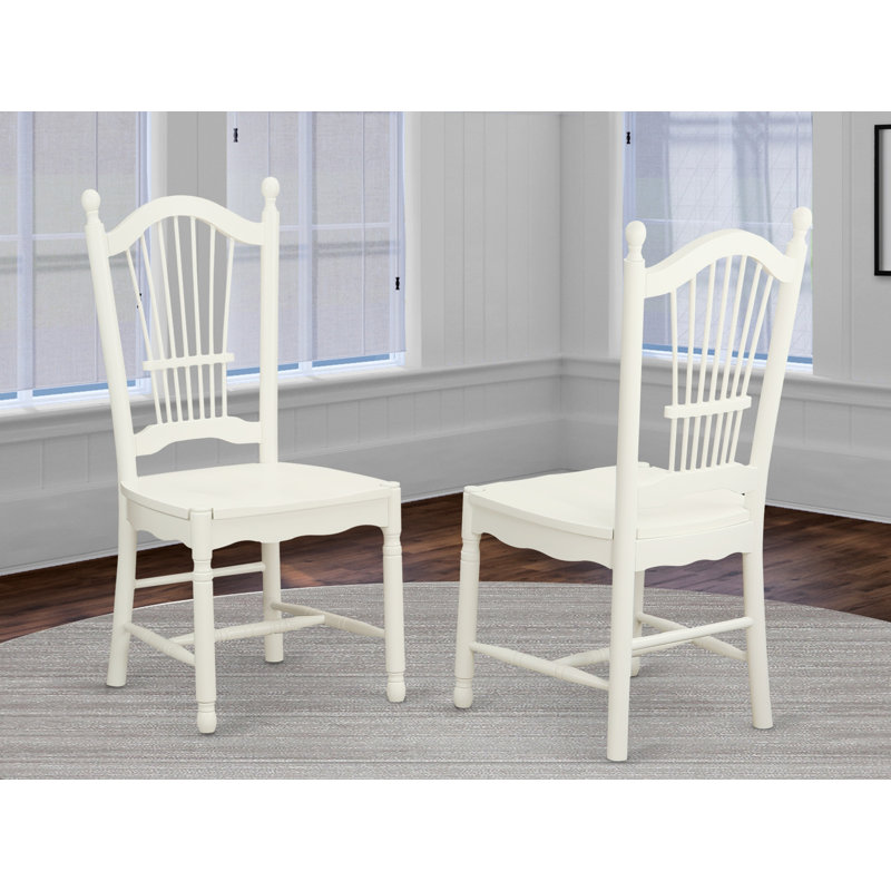 Ensemble de 2 chaises de salle à manger Dover, Blanc lin